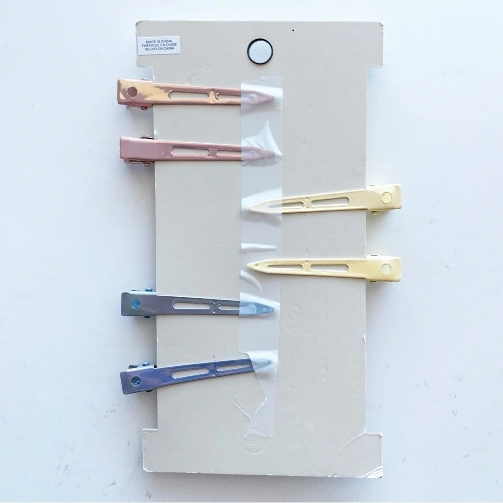 ANTHROPOLOGIE Iridescent Hair Clips Set of 6 NWT